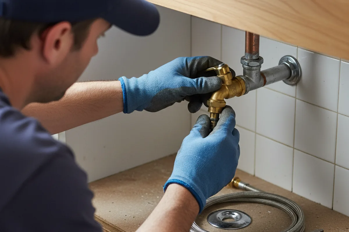 Shutoff valve and fitting work during Burst Pipe Repair in Salt Lake City